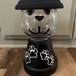 Black and White Dog Treat Jar